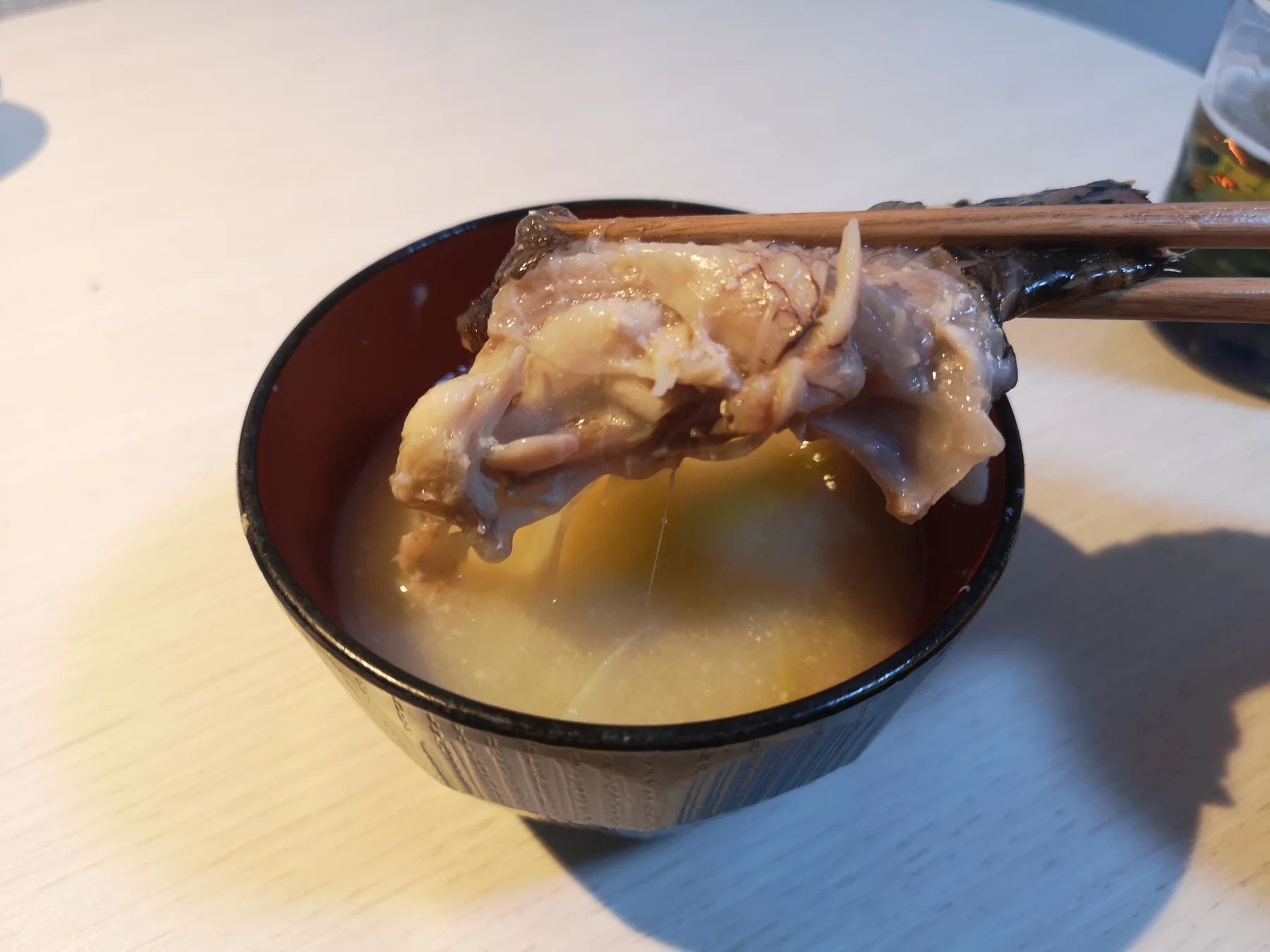 オニダルマオコゼの味噌汁　カマ